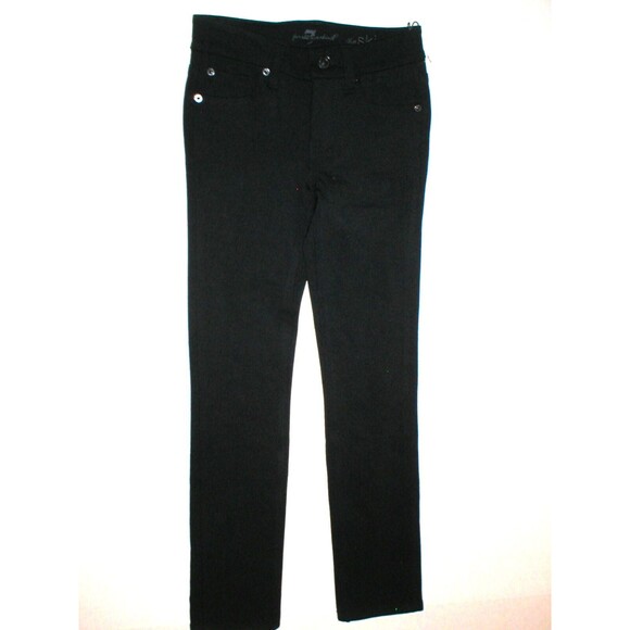 New Girls Jeans The Skinny 7 for all mankind NWT Leggings Black Pants Rayon 7 - Picture 2 of 4